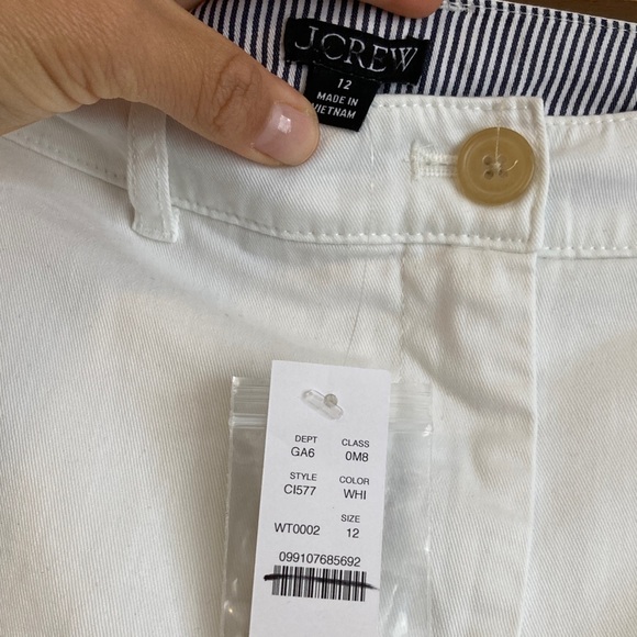 J.‎ Crew Women's 4" heritage chino short White Size 12 - Picture 4 of 6